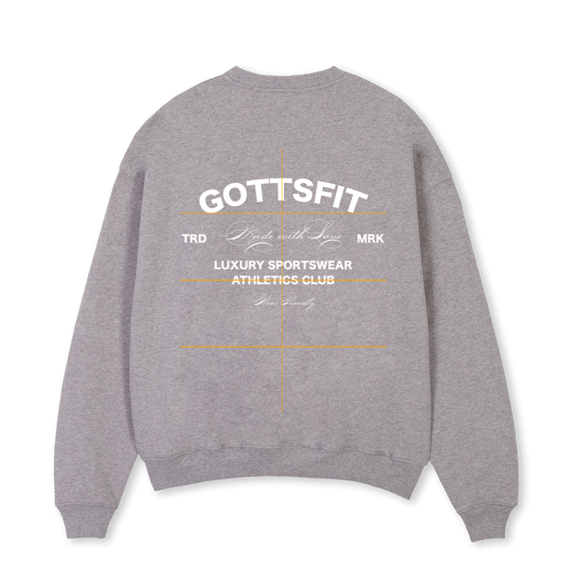 WINTER Grey Marl Oversized Crewneck Sweater.
