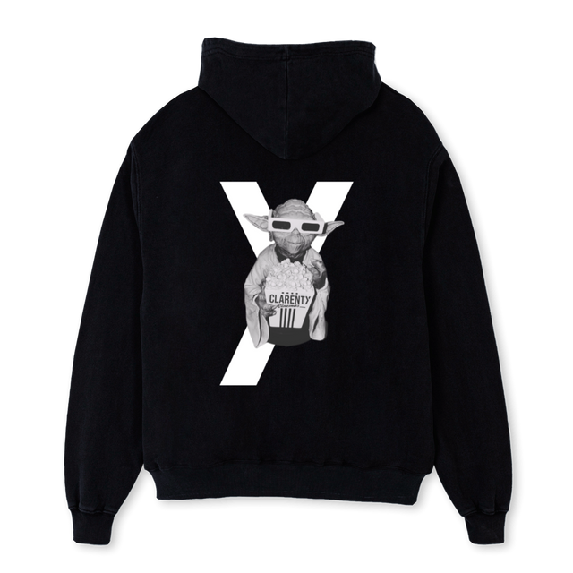TEAMKLARHEIT6 Black Oversized Hoodie.