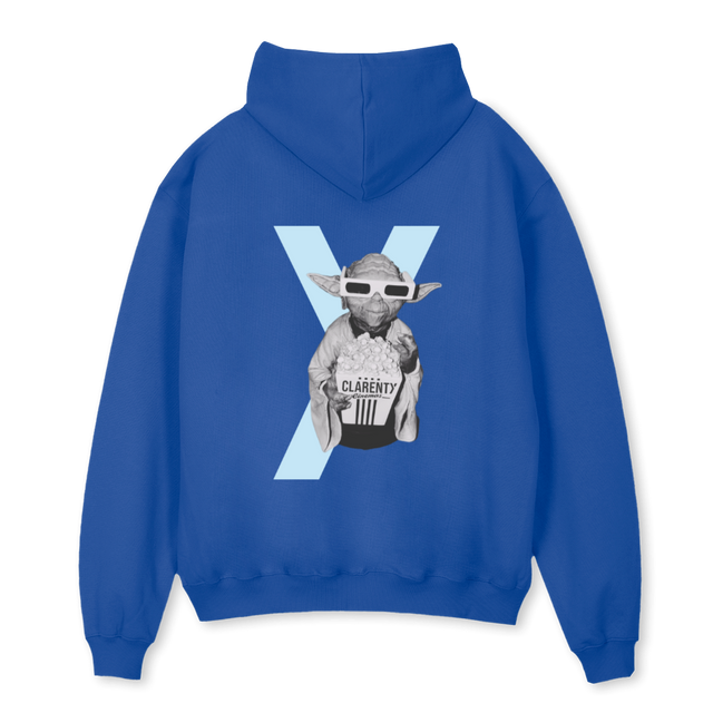 TEAMKLARHEIT8 Cobalt Blue Oversized Hoodie.