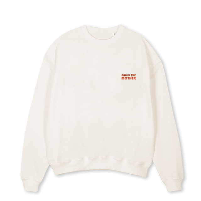 IBIZASWEAT Vintage White Oversized Crewneck Sweater.