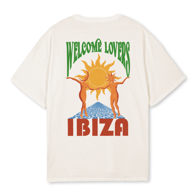 IBIZATEE Vintage White Oversized Tee.