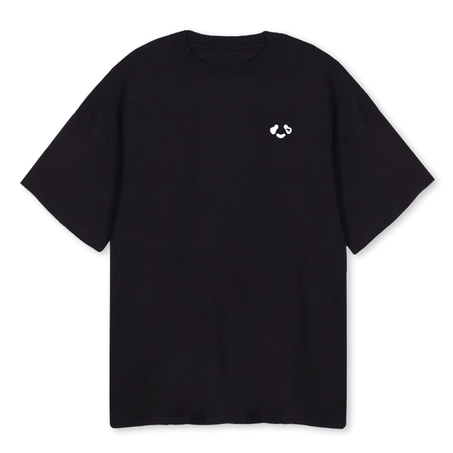 TEEPETE Black Oversized Tee.
