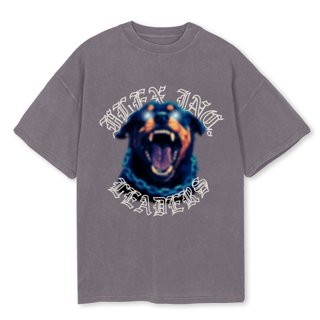 ROTTWEILER Pigment Grey Oversized Tee.