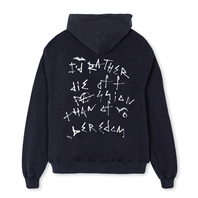 OSTIN Vintage Black Oversized Hoodie.