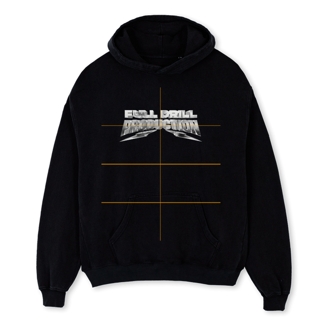BROVCHENKOVII Black Oversized Hoodie.