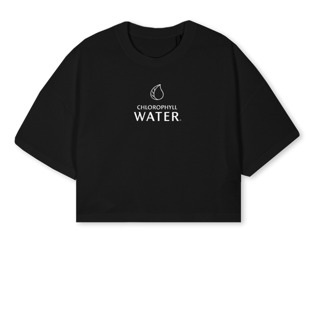 RAWWFIT Black Cropped Oversized Tee.