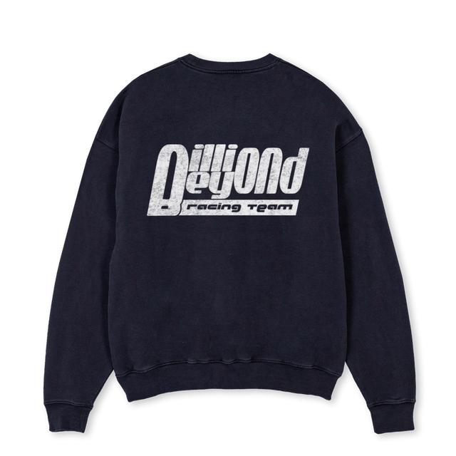RACINGCREW Vintage Black Oversized Crewneck Sweater.