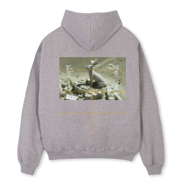 DEFENDER Grey Marl Oversized Zipped Hoodie.