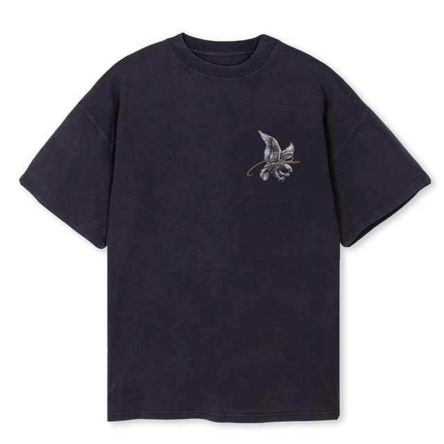 EAGLETSHIRT Vintage Black Oversized Tee.