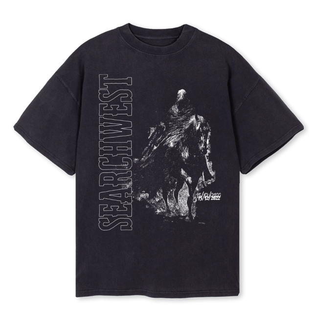 SEARCWEST Vintage Black Oversized Tee.