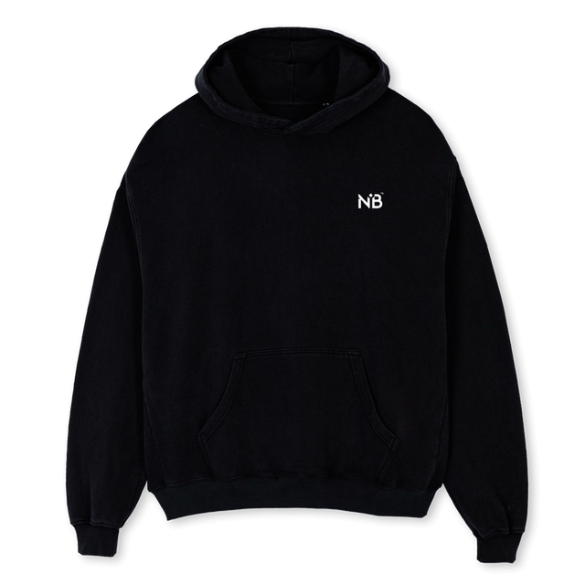 BKHDNIB2 Black Oversized Hoodie.
