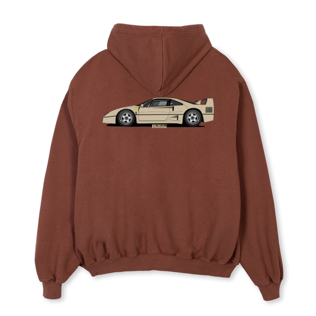 FBRAUN Vintage Brown Oversized Hoodie.