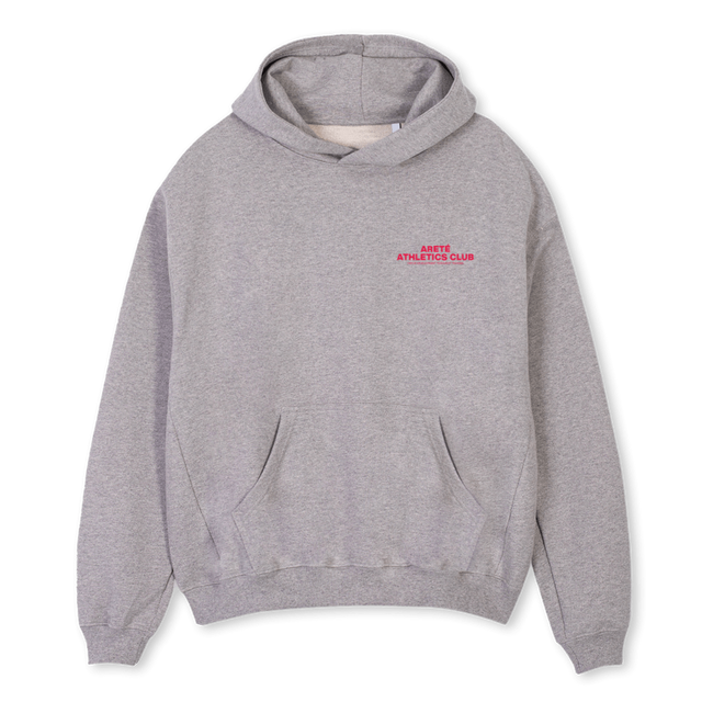 ATCGREYPINKHOOD Grey Marl Oversized Hoodie.