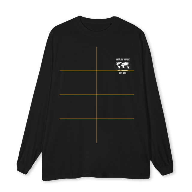 INTERNATIONALCITIES Black Oversized LS Tee.