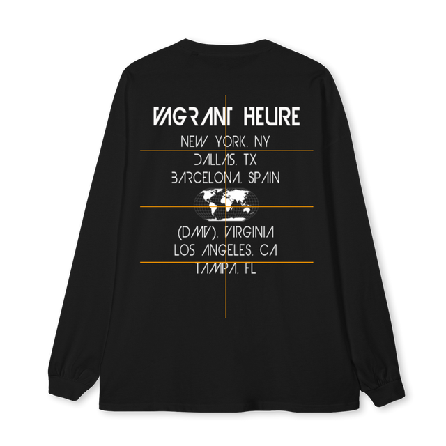 INTERNATIONALCITIES Black Oversized LS Tee.