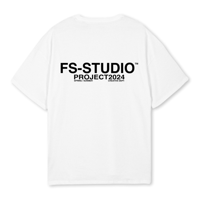 FSSTEEWHITEBLACK White Oversized Tee.