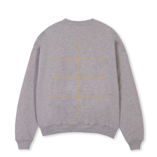 VLGRAYFINAL Grey Marl Oversized Crewneck Sweater.