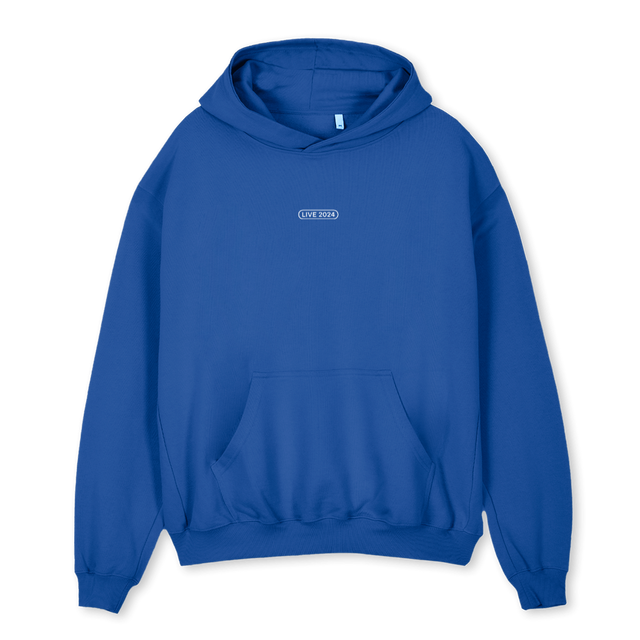 TOURHOODIECCOSMOII Cobalt Blue Oversized Hoodie.