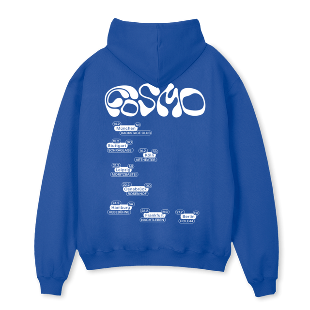 TOURHOODIECCOSMOII Cobalt Blue Oversized Hoodie.