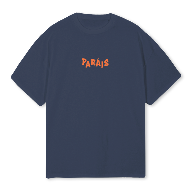 LETTERMAN  Navy Blue Oversized Tee.