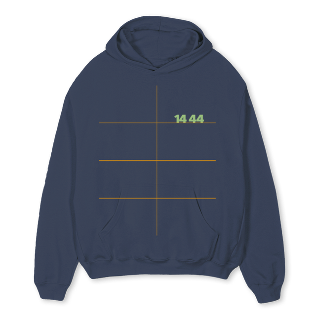 HNBISYGTWO Navy Blue Oversized Hoodie.