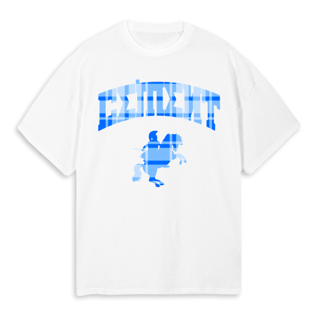 CHARIOT3 White Oversized Tee.