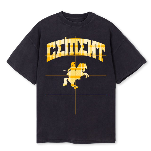CHARIOT1 Vintage Black Oversized Tee.