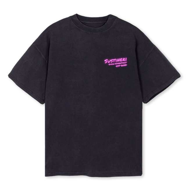DISCO  Vintage Black Oversized Tee.
