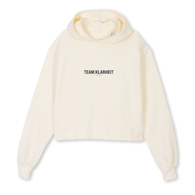 CROPX Cream Cropped Hoodie.