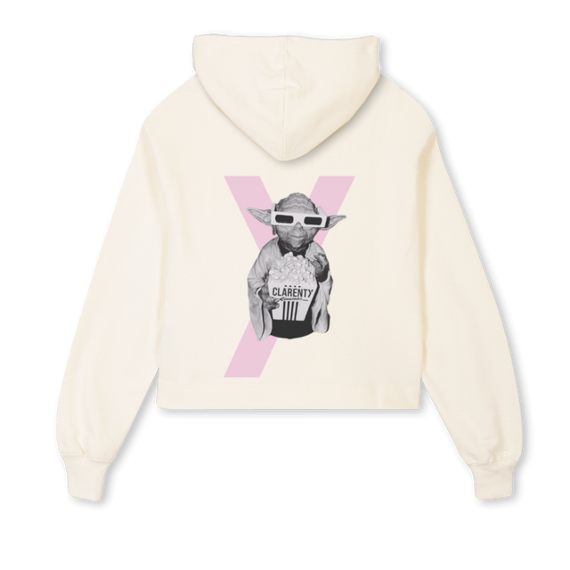 CROPX Cream Cropped Hoodie.
