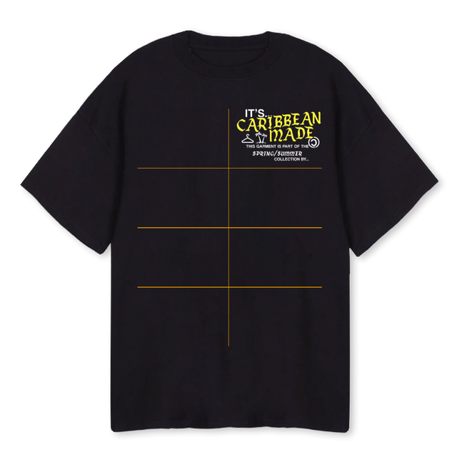 CARIBBEANMADE Black Oversized Tee.