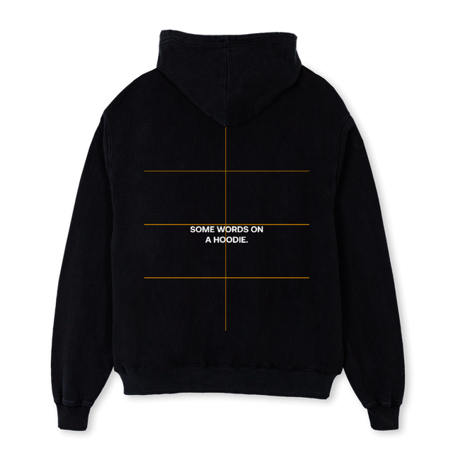WAUHOODIE Black Oversized Hoodie.