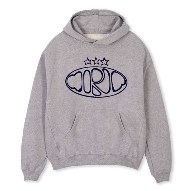 IRLSTUDIOSHOODIECRST Grey Marl Oversized Hoodie.