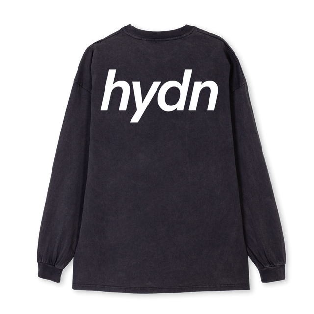 HYDNSAMPLELONGSLEEVE Vintage Black Oversized LS Tee.