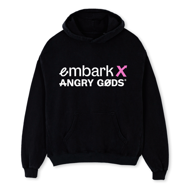 AGXEMBBLACK Black Oversized Hoodie.