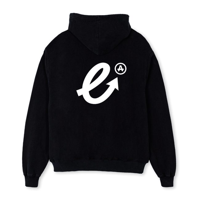 AGXEMBBLACK Black Oversized Hoodie.