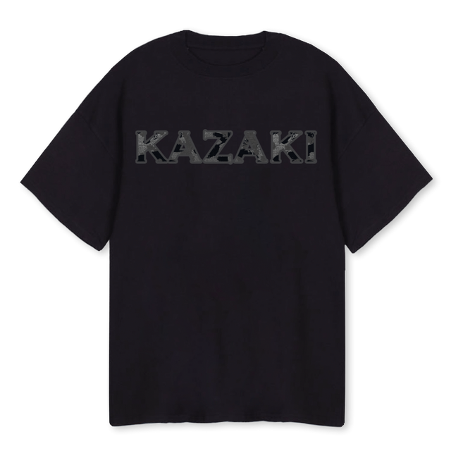 CAMOBXKS Black Oversized Tee.