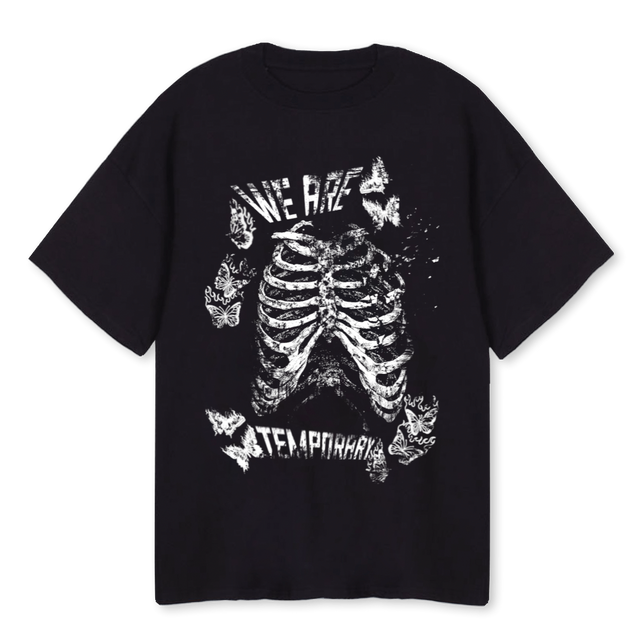 WEARETEMP Black Oversized Tee.