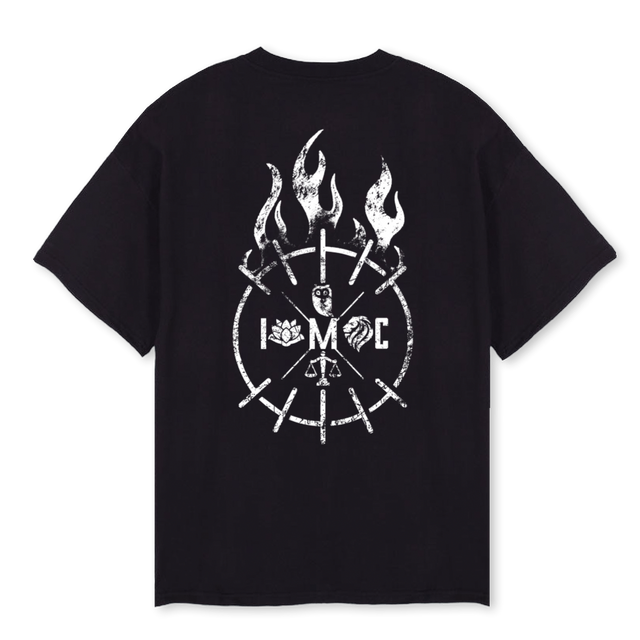 INEVITABLE Black Oversized Tee.