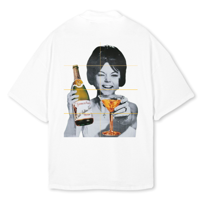 PRUEBAASTURANICA White Oversized Mock Neck Tee.