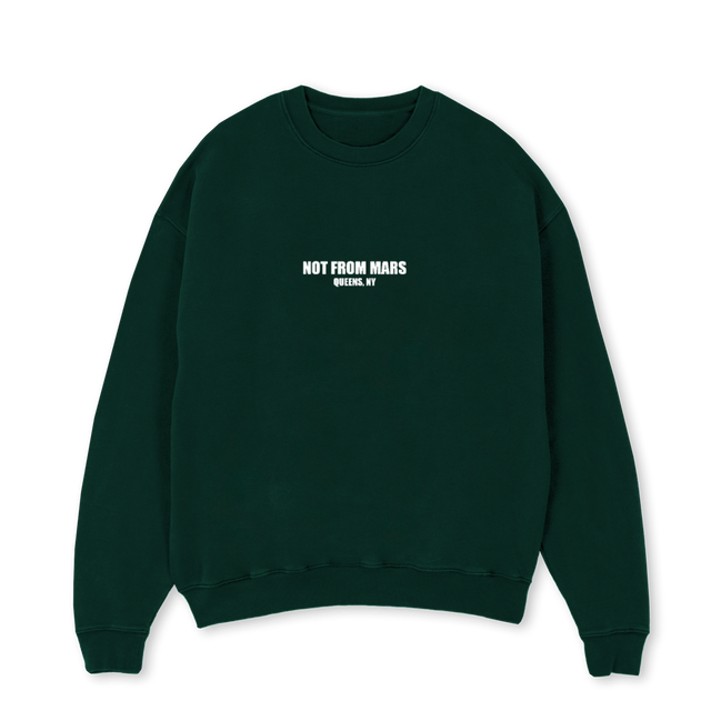 ORIONWILDGREEN Wild Green Oversized Crewneck Sweater.