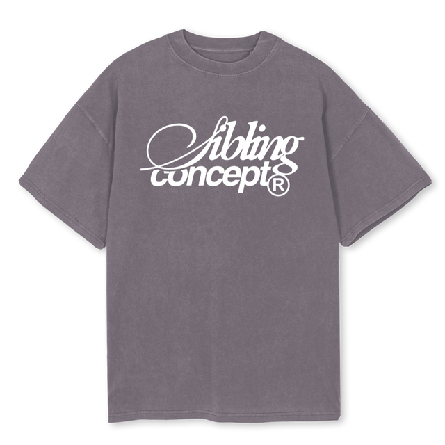 TEESIBLING Pigment Grey Oversized Tee.