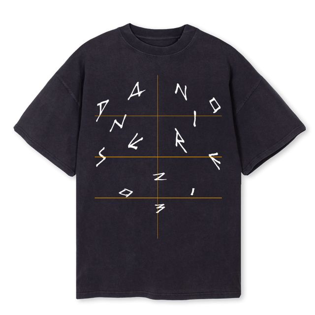 DNLOGO Vintage Black Oversized Tee.
