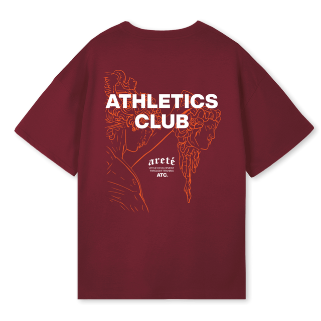 ATCPERSEUSBURGUNDY Burgundy Oversized Tee.