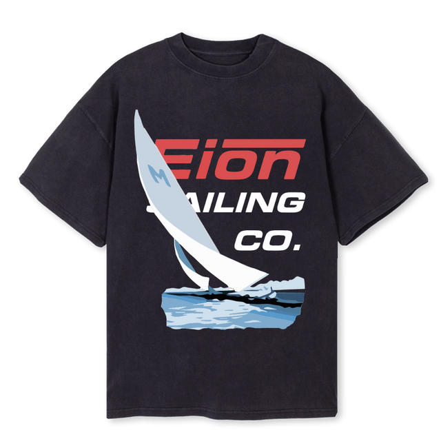 SAILTEE Vintage Black Oversized Tee.