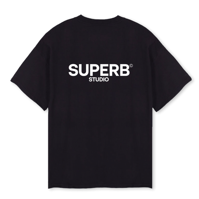 SUPERBBLACKII Black Oversized Tee.