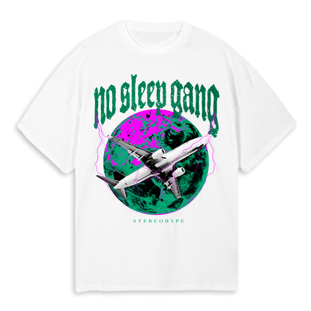 WHITEGREENPINK White Oversized Tee.