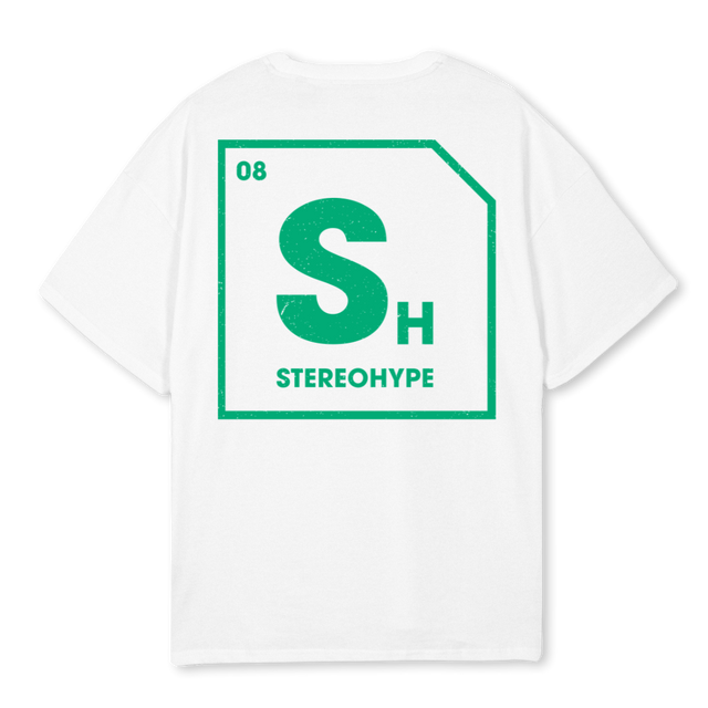 WHITEGREENPINK White Oversized Tee.