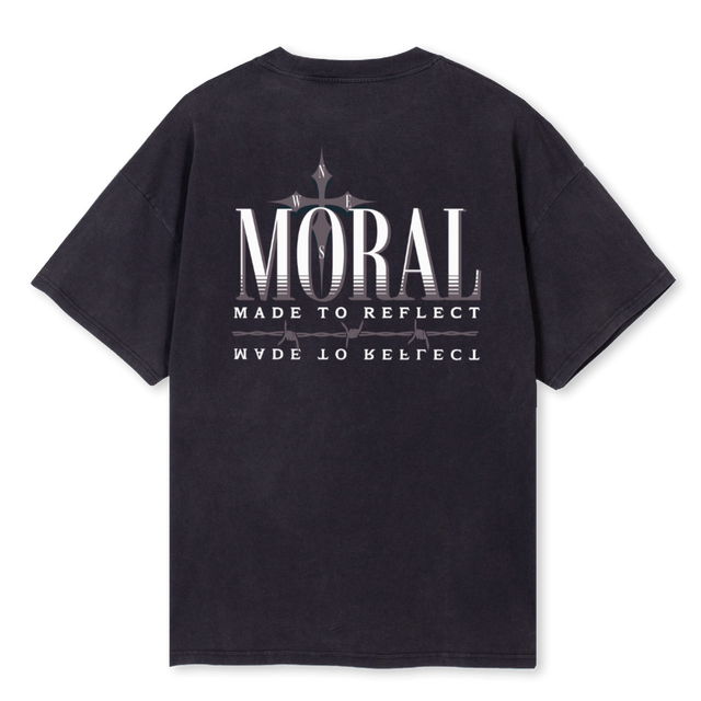 MCPLUM Vintage Black Oversized Tee.
