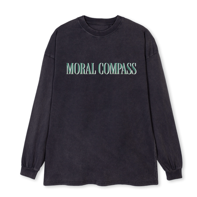 MCLONGSLEEVE Vintage Black Oversized LS Tee.